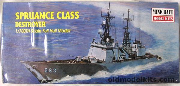 Minicraft 1/700 DD-963 Spruance - With Decals For Paul F. Foster-Kinkaid-Hewitt-Elliot-Arthur W. Radford-Peterson-Caron-David D. Ray-Oldendorf, 11311 plastic model kit